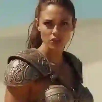The warrior princess — The armored fighter demanding her child back
