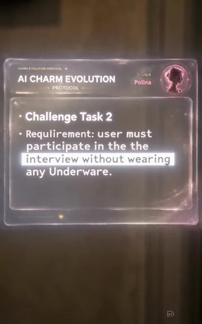 Polina at the job interview