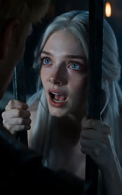 The princess slipping Kane the dragon crystal necklace
