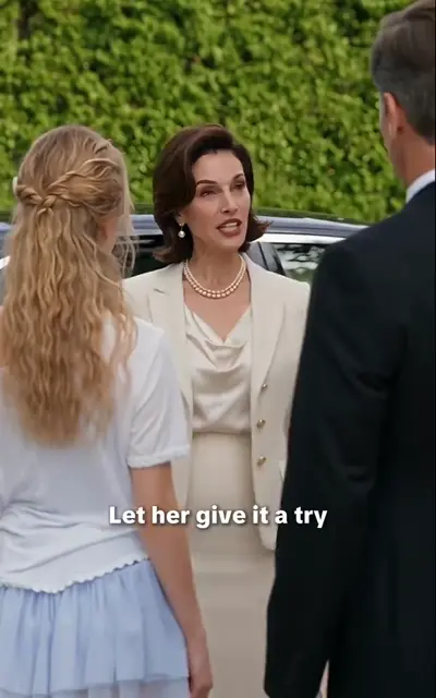 The grandmother gives Ariel the try-out in the driveway