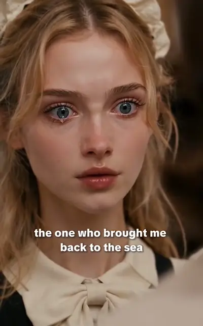 Ariel's teary closeup against the house interior