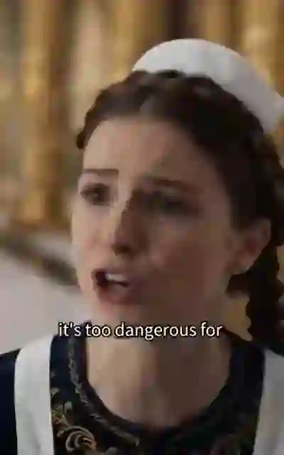 The maid raising the danger warning