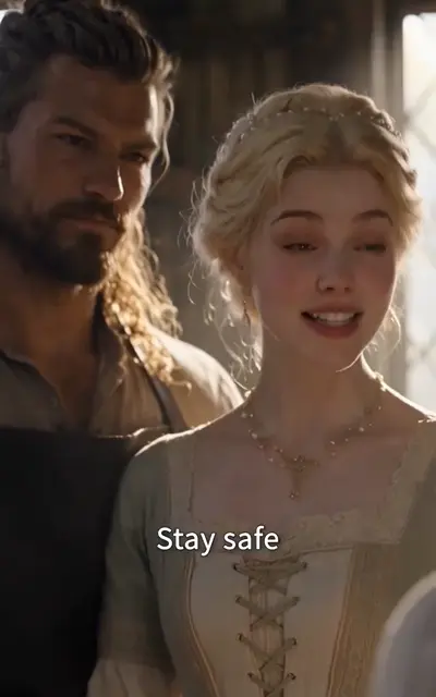 The wife telling him to stay safe