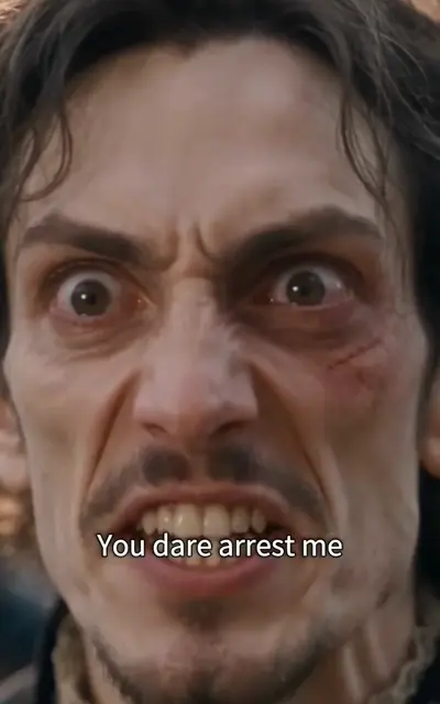 The attacker's shocked face in the town square