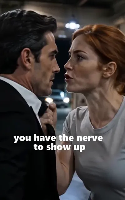 Lena faces Adrian in the garage