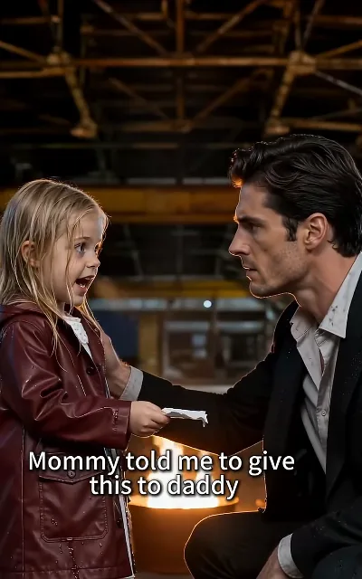 The 3-year-old holding up the note