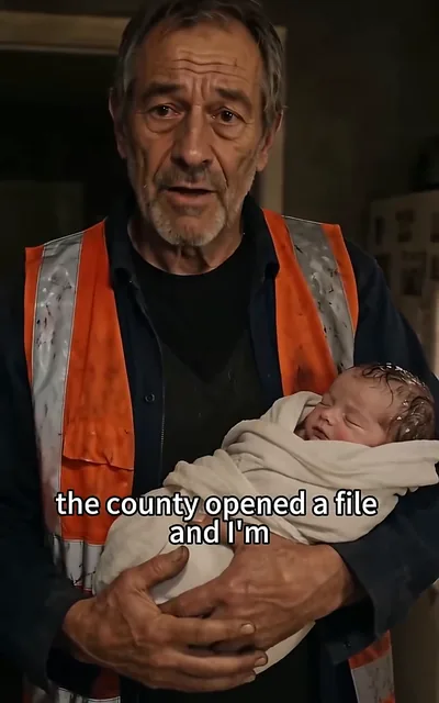 Frank carrying the baby home