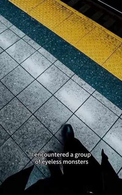 Dark subway car