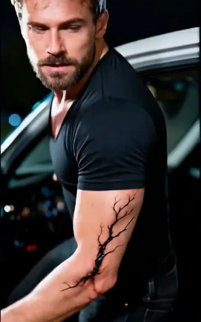 Black veins on an arm