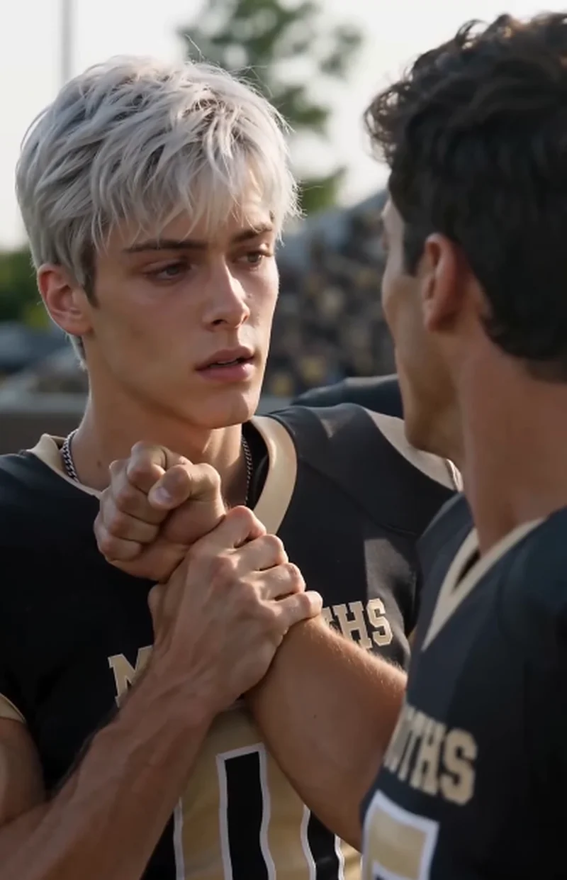 Dylan and Ethan face each other on the field