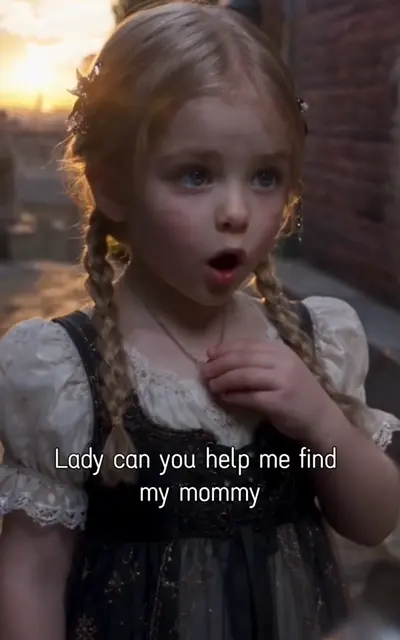 Little Aria asks a lady for help finding her mommy