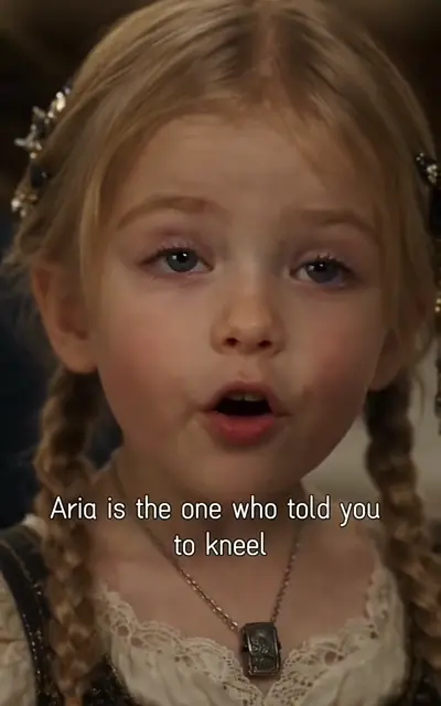 Close-up of Aria speaking her spirit-speech in the hall