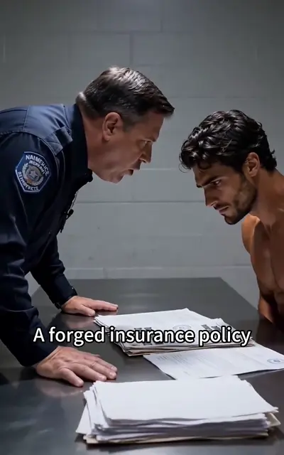 The officer leans over the forged papers with Dom