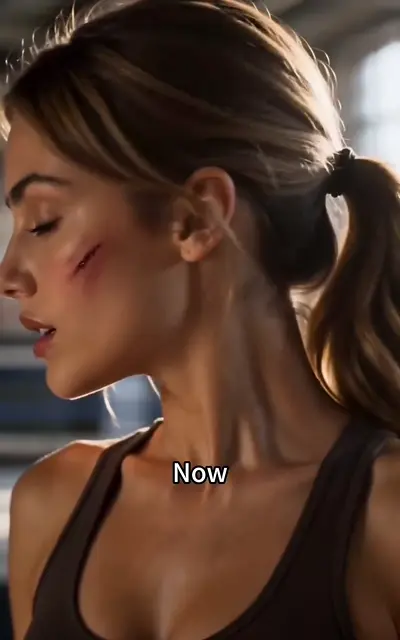 Sienna with the cheek scar in her fighting top