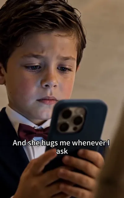 Elias at the dinner table with a pizza