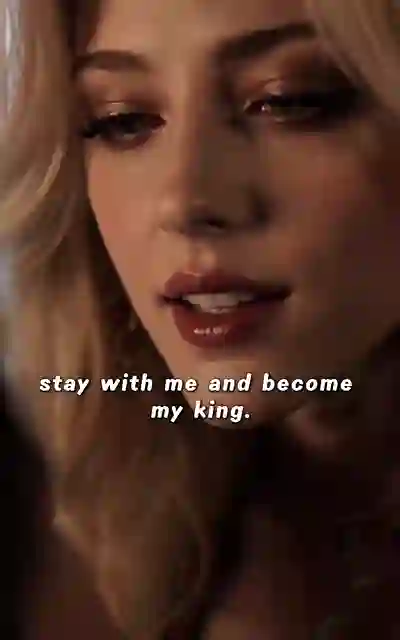 Cynthia leaning in with the crown offer