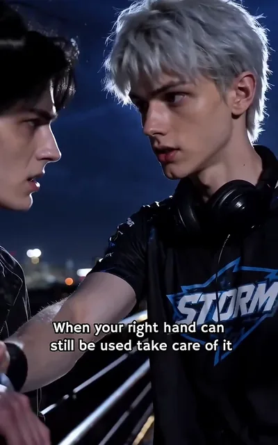 Noah watching Adrian sleep