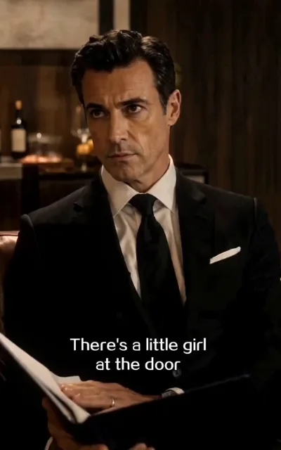 The girl calling him Daddy at the door