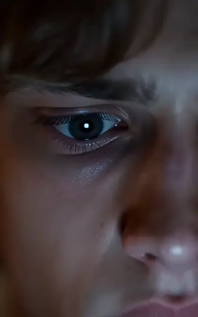 Extreme close-up of a boy's eye