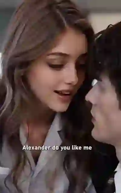 Mia close to Alexander asking if he likes her