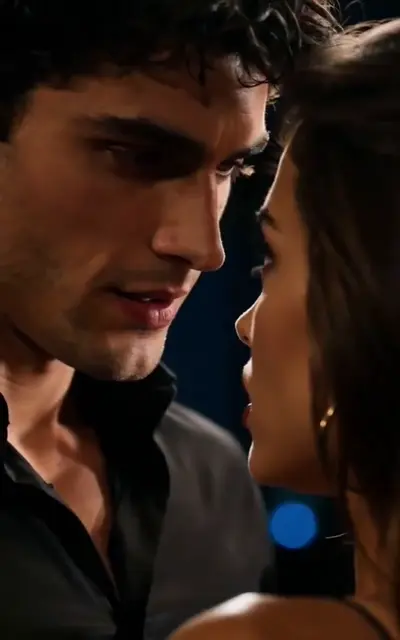 A man and woman face to face in close-up
