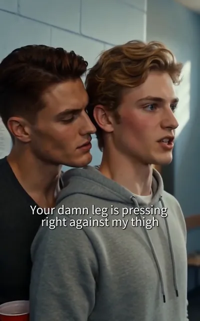 Caleb pressing close to Ethan
