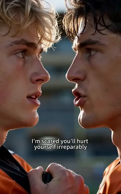 Karen and Jasper face to face on the turf