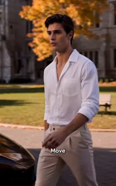 Madison in a white tailored jacket