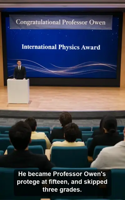 A lecture hall during an international physics award ceremony