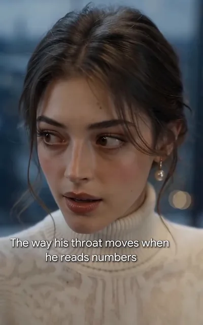 The husband going rigid as he hears her
