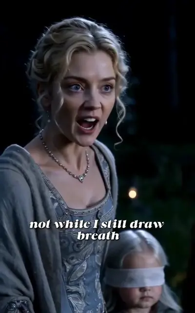 The mother defends the girl in the manor hall