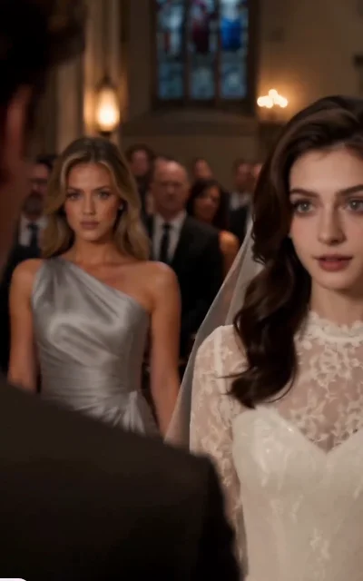 Wedding dress on a hanger