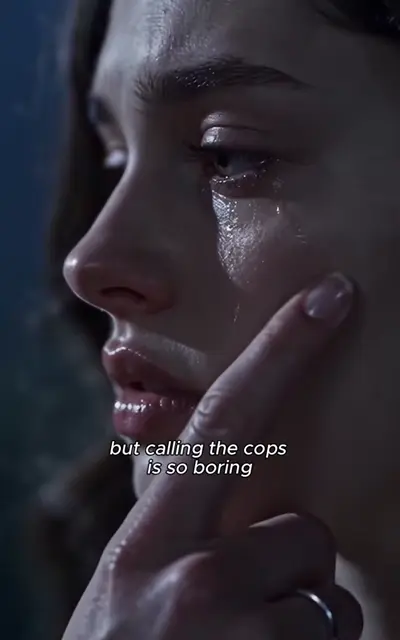 Maya with a tear on her cheek