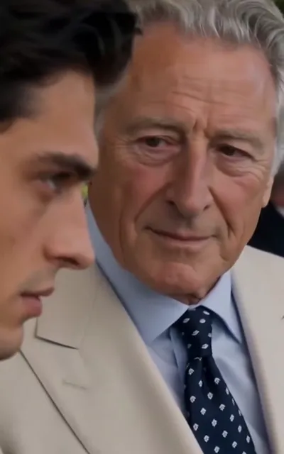 The two men face each other close up