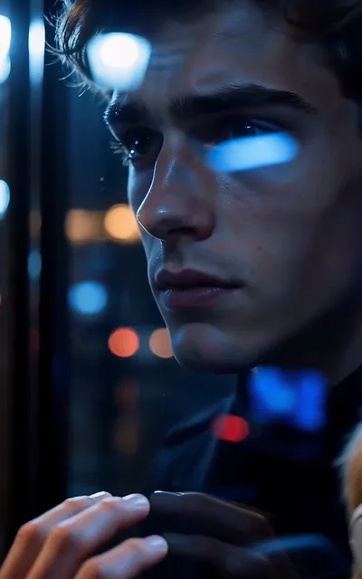 Ethan watches from the dark hallway