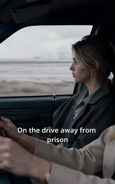 Celia on the drive away from prison