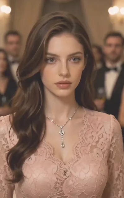 Ava walking out of the party