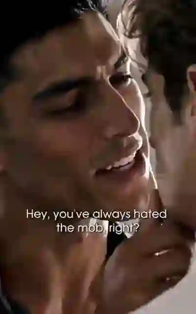 The two men in the close confrontation