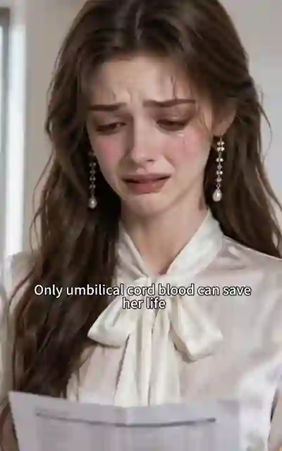 Victoria holding the medical notice in tears