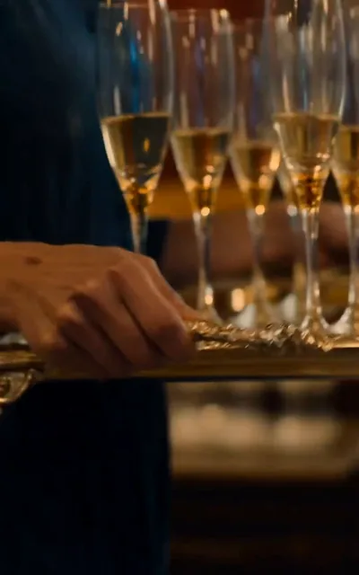 Lucia arrives at the Falcon mansion with one bag