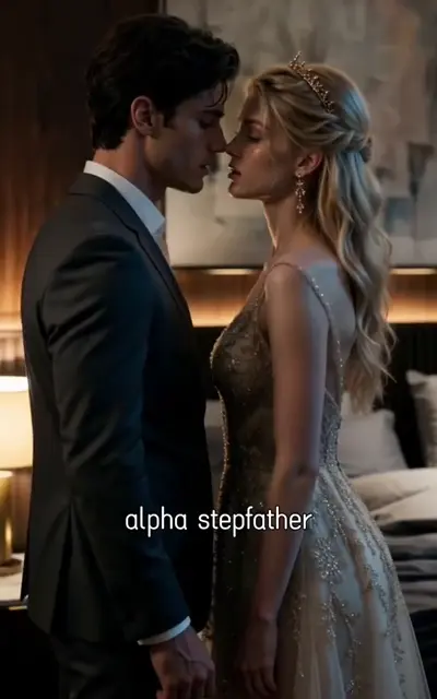 The stepfather and Chloe face each other in a gown