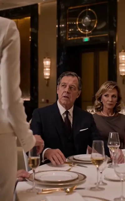 Emma's parents seated at the dinner table