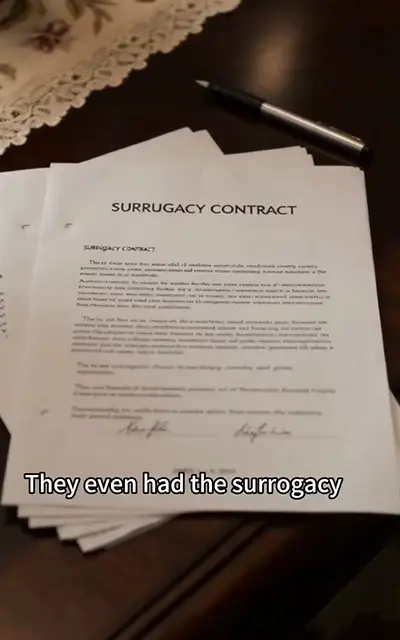 The duplicate surrogacy contract on the table
