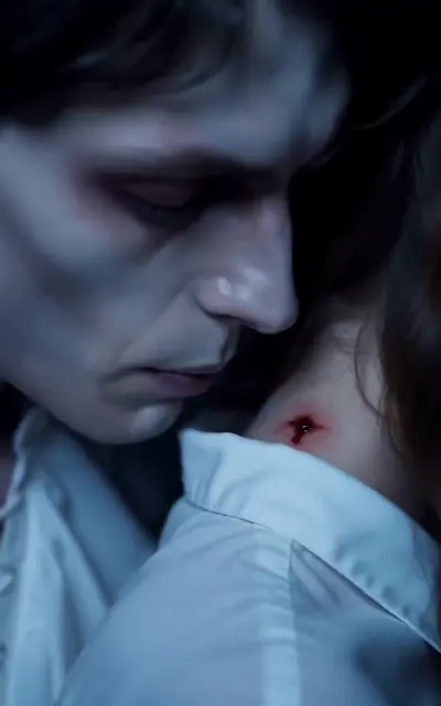 A pale close-up at Grace's wrist in the dark