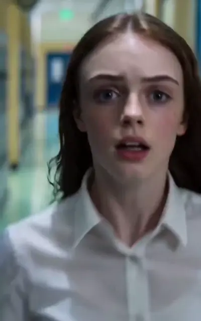 Grace shocked in the school hallway