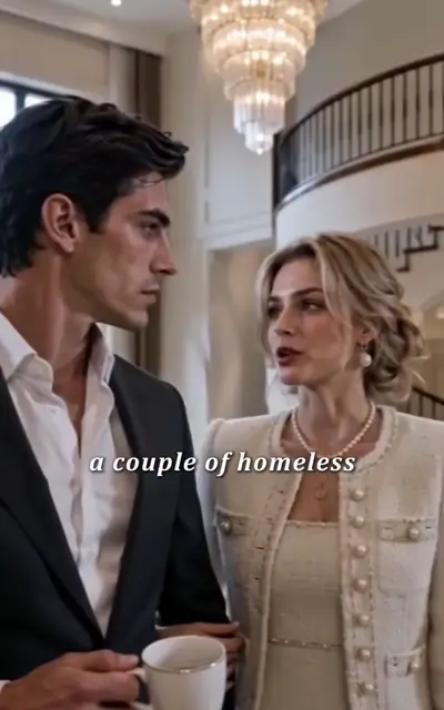 Lucas and Alice in the mansion entryway