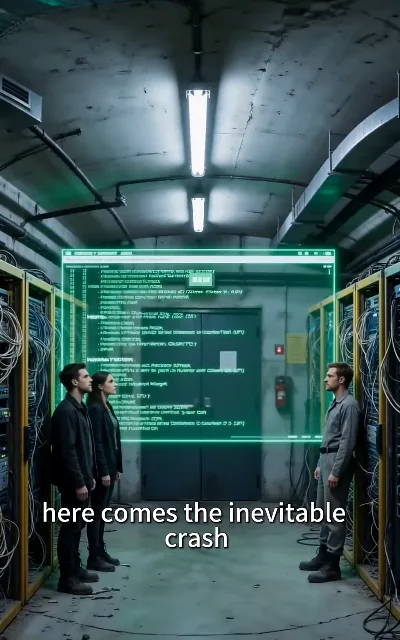 The green holo-screen crash announced in advance