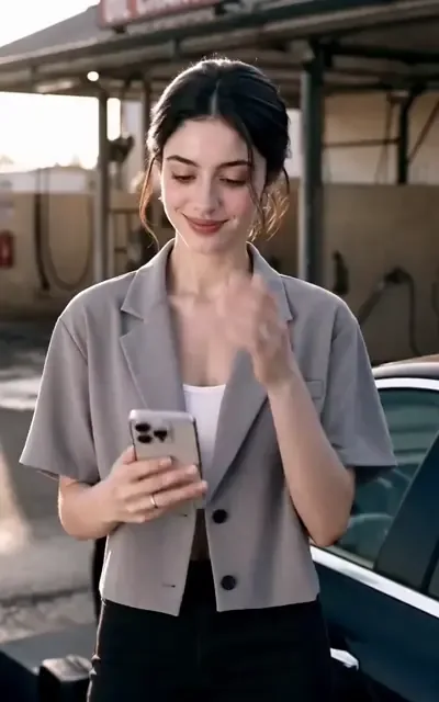 Bella at the car wash