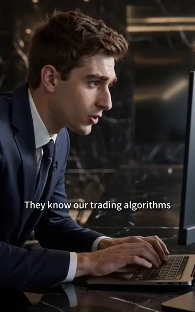 An executive in a suit speaks on camera