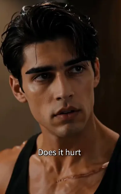 Dante tending his wounds